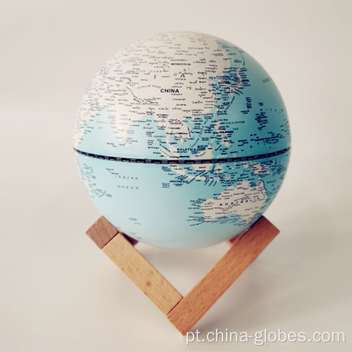 Lâmpada de globo com mapa-múndi educacional para crianças